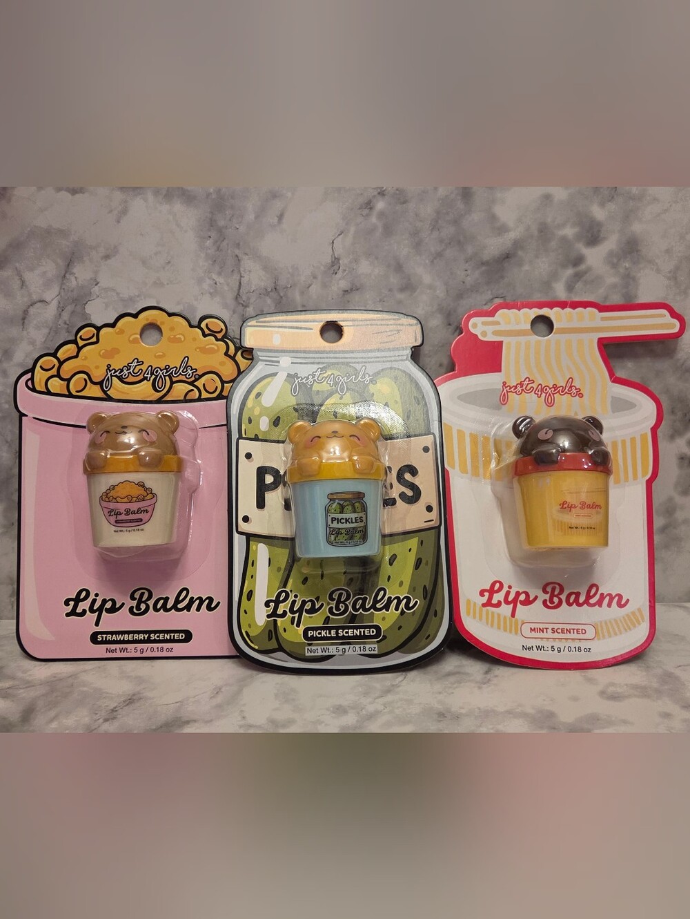 Scented Lip Balms - Fun Bear Cup, Food Designs